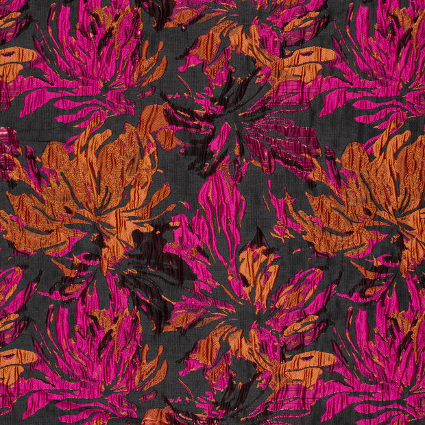 Jacquard stof Fuchsia getextureerd 