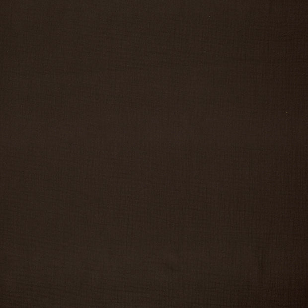 Muslin fabric Dark Brown matte 