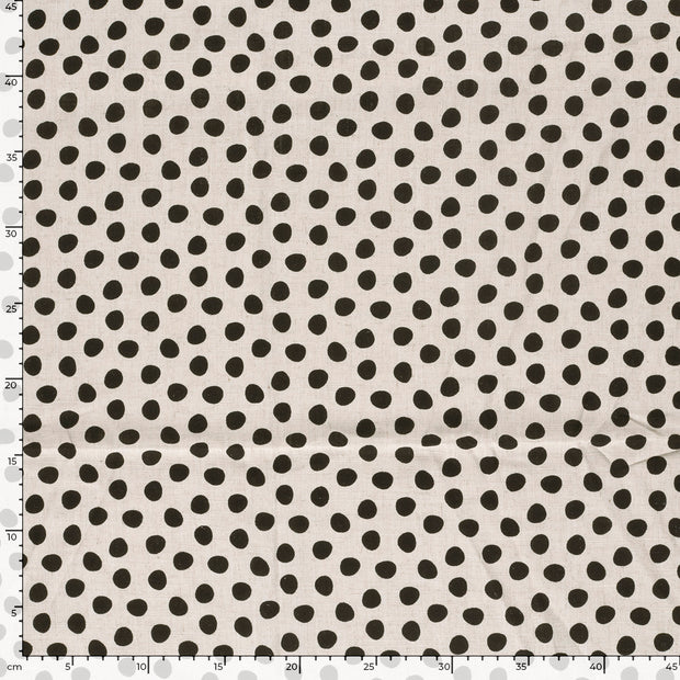  fabric Dots Black
