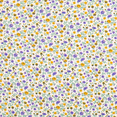 Viscose Poplin printed Flowers Multicolor