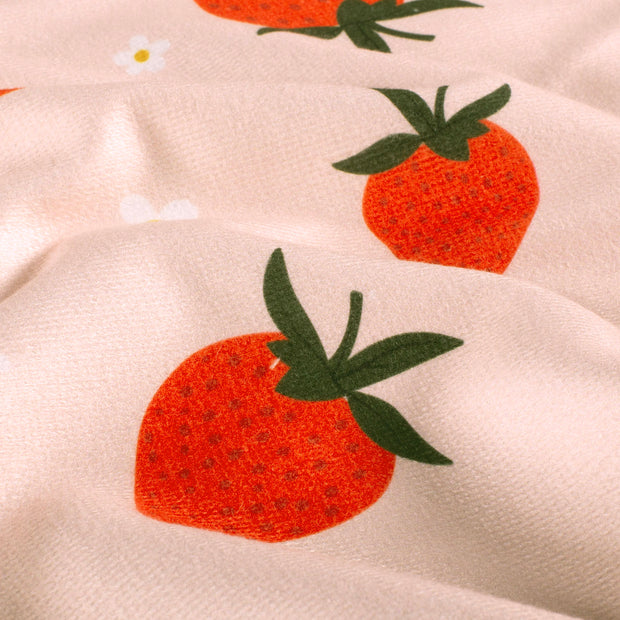  tissu fraises Rose clair