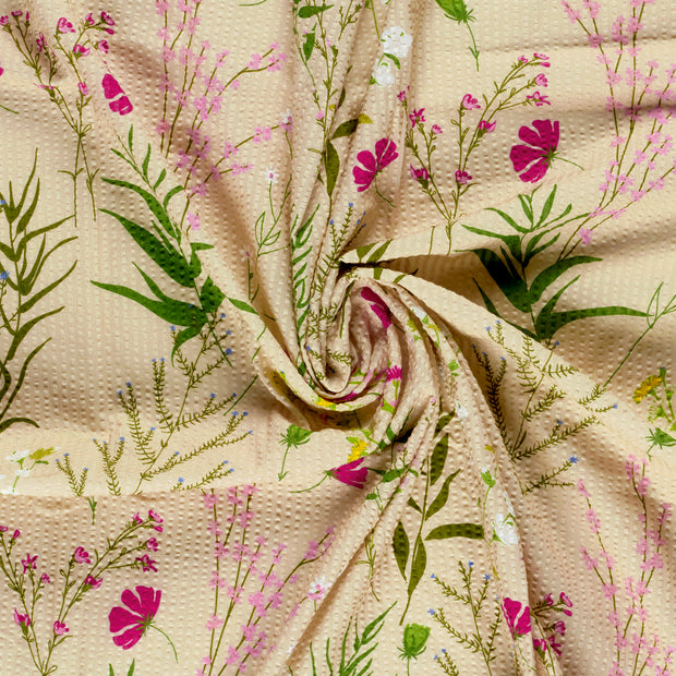  fabric Camel Seersucker 
