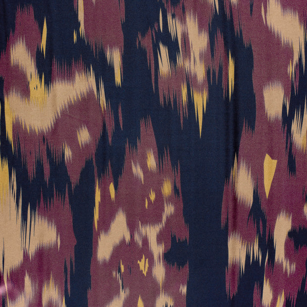 Satin tissu Aubergine légèrement brillant 