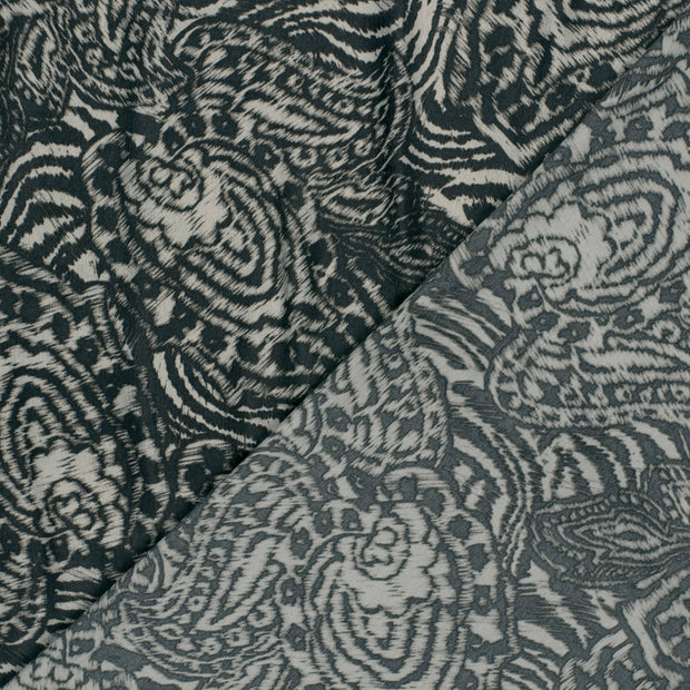 Satin Velvet fabric Abstract printed 