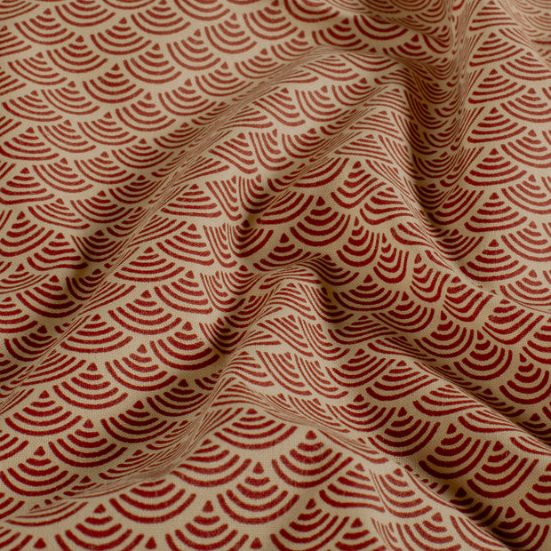 Cotton Poplin fabric Balloons Bordeaux