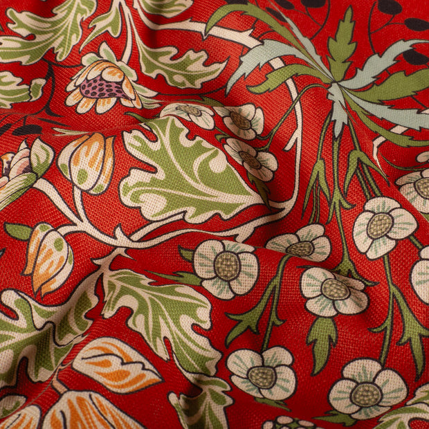 Panama tela Flores Rojo