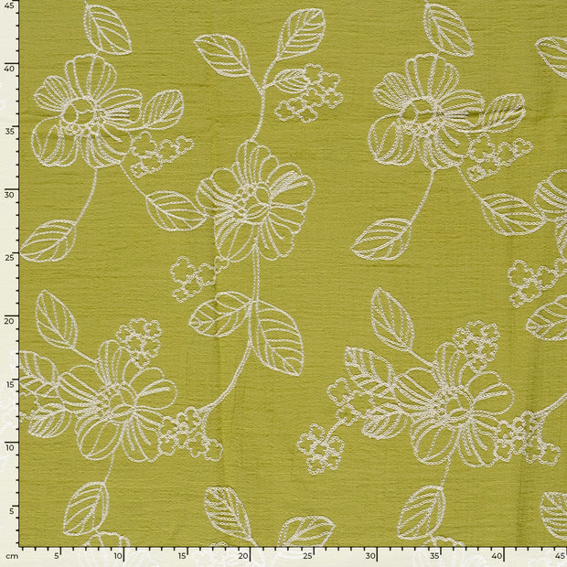  fabric Flowers Green