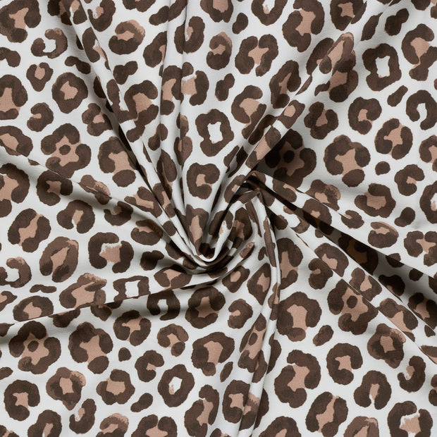 French Terry GOTS organic fabric Dark Green digital printed 