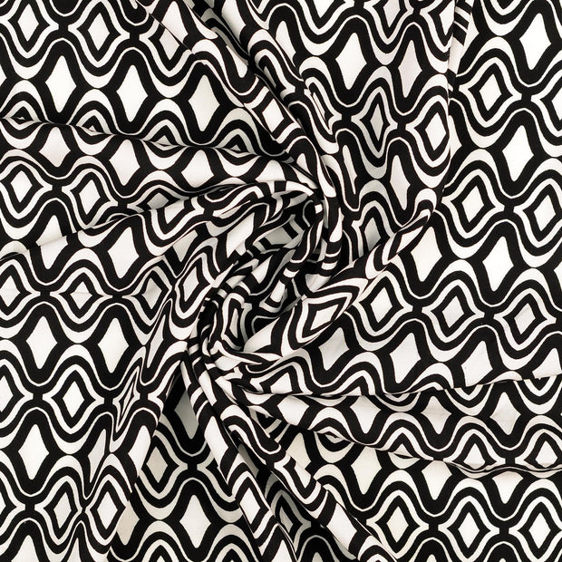 Viscose Poplin fabrik Schwarz 