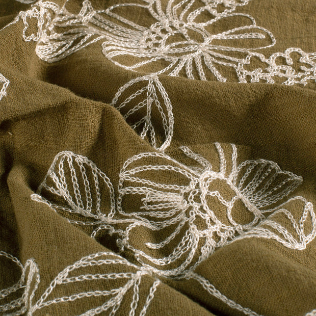  fabric Flowers Olive Green