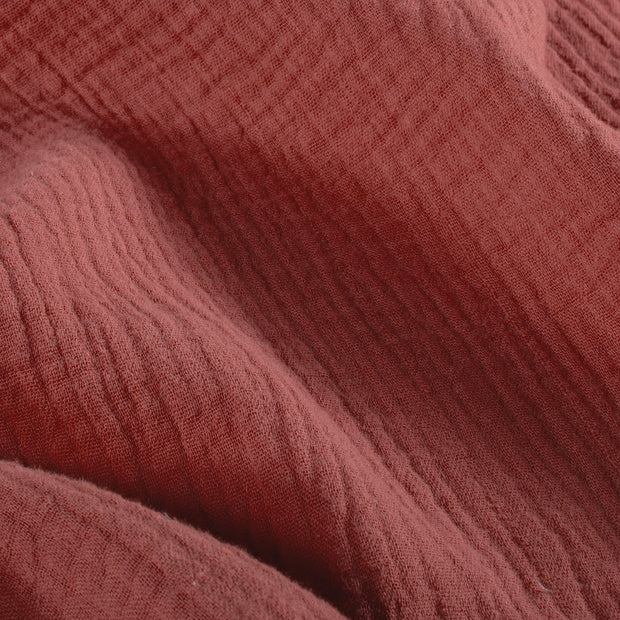 Muslin fabric Unicolour Redwood