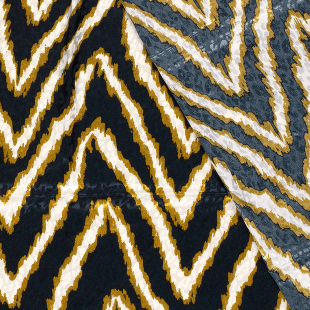 Satin Jacquard fabric Panther printed 