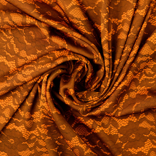Viscose Satin tissu Orange 