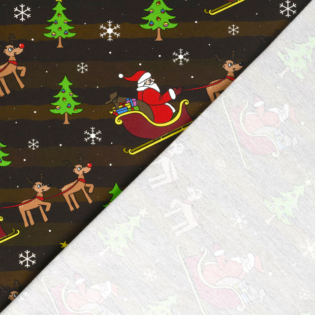 French Terry fabric Christmas printed 