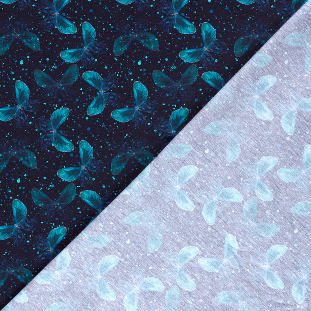 Jersey fabric Butterflies digital printed 