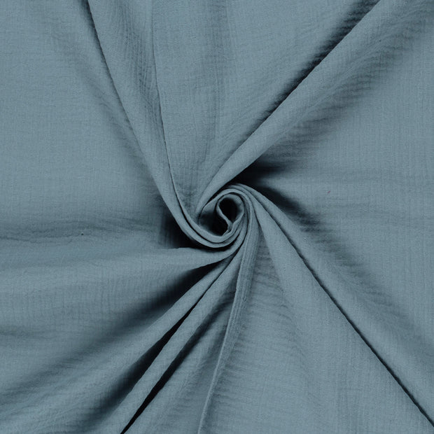 Muselina tela Azul acero 