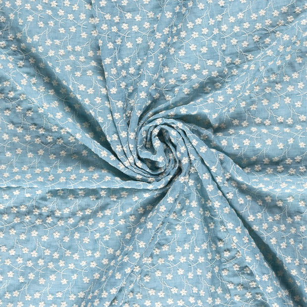 Dentelle tissu Bleu ciel 