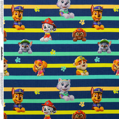 Cotton Jersey digital printed Paw Patrol Navy