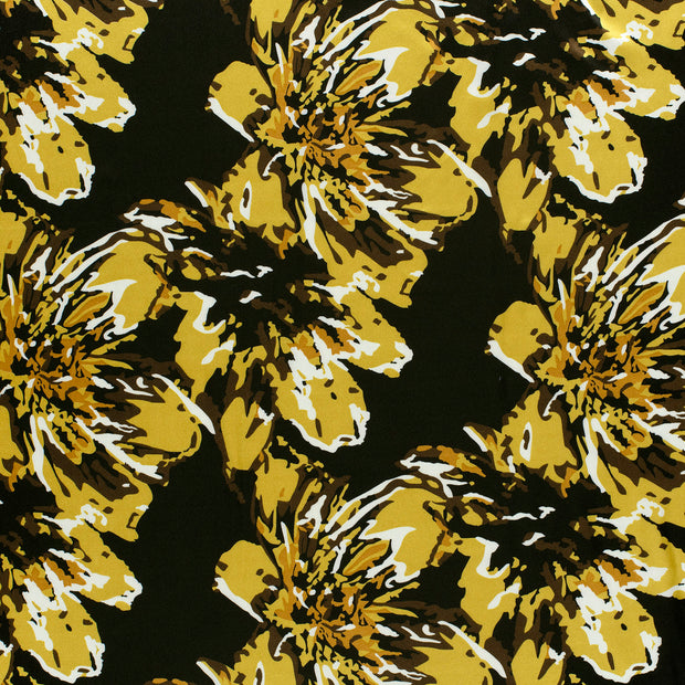 Satin fabric Oker slightly shiny 