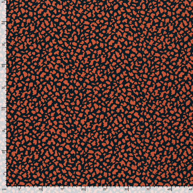 Viscose Nylon Jersey stof Luipaarden Marine