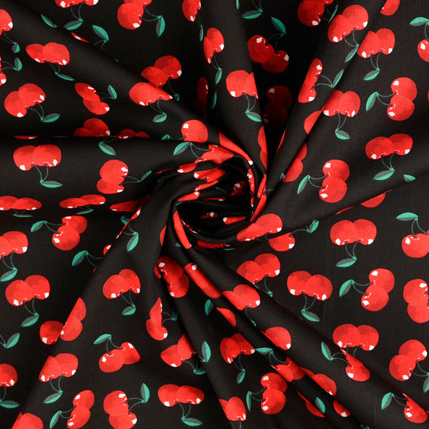  fabric Black printed 
