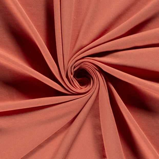 Jersey de Bambou tissu Unicolore Coral
