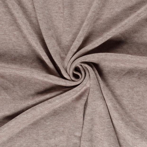 Heavy Knit stof Taupe grijs brushed 