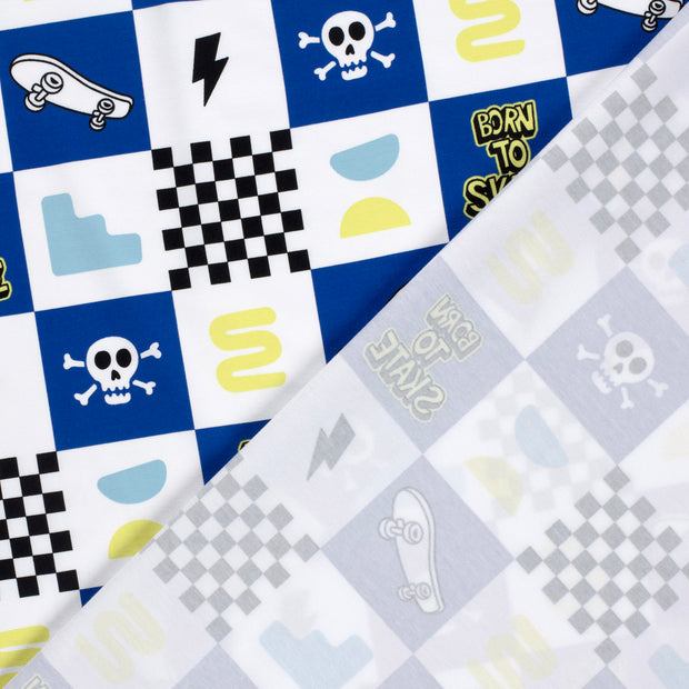 Cotton Jersey fabric Skateboards printed 