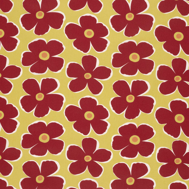 Cotton Poplin fabric Yellow matte 