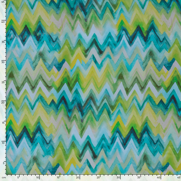 Viscose Satin fabric Abstract Light Blue