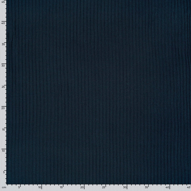 Rib Jersey fabric Unicolour Navy