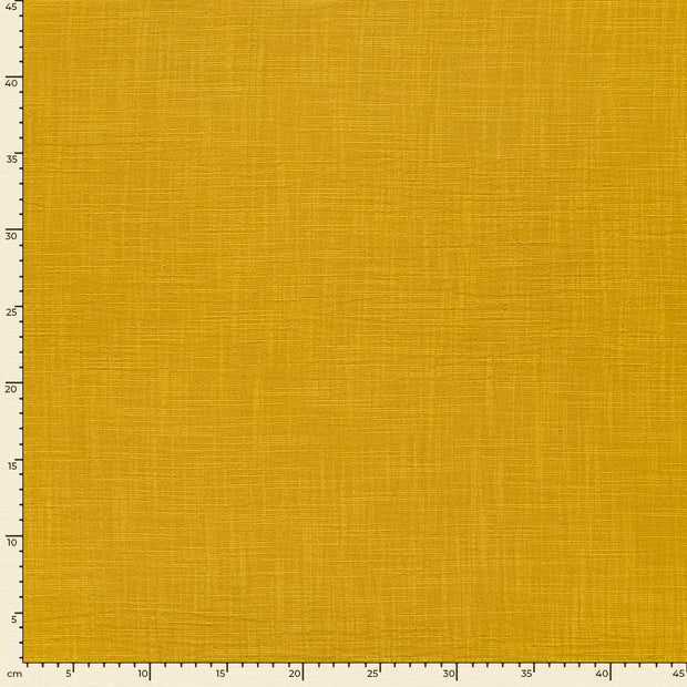 Double gaze tissu Unicolore Ocre