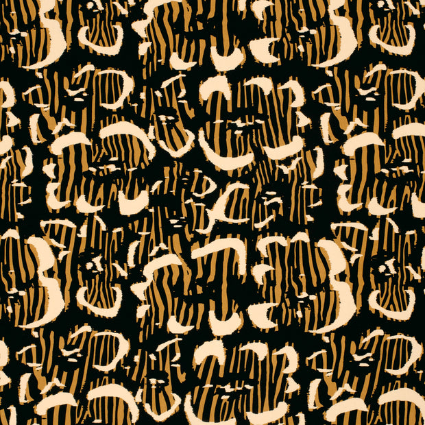 Viscose Poplin stof Zwart mat 