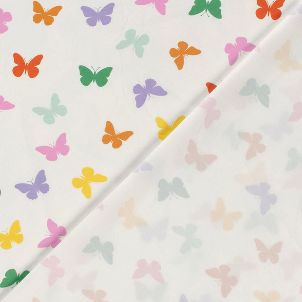 Algodón Jerséis tela Mariposas estampado 