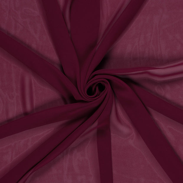 Chiffon fabric Bordeaux 