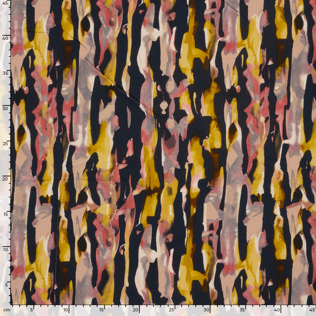 Viscose Vortex Jerséis tela Abstracto Azul marino