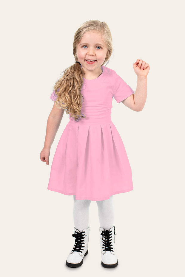 Viscose Poplin fabrik Uni Rosa