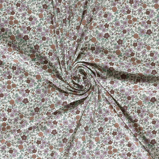 Jersey fabric Off White printed 