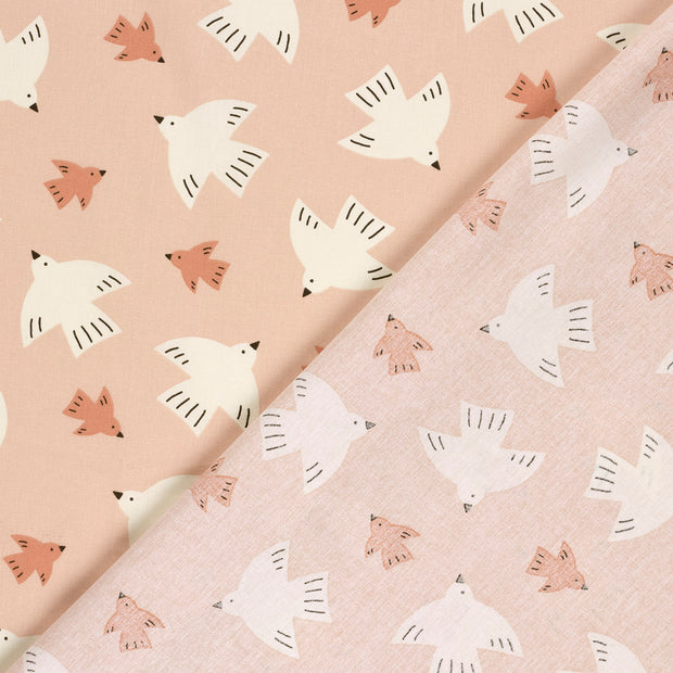 Cotton Poplin fabric Birds printed 