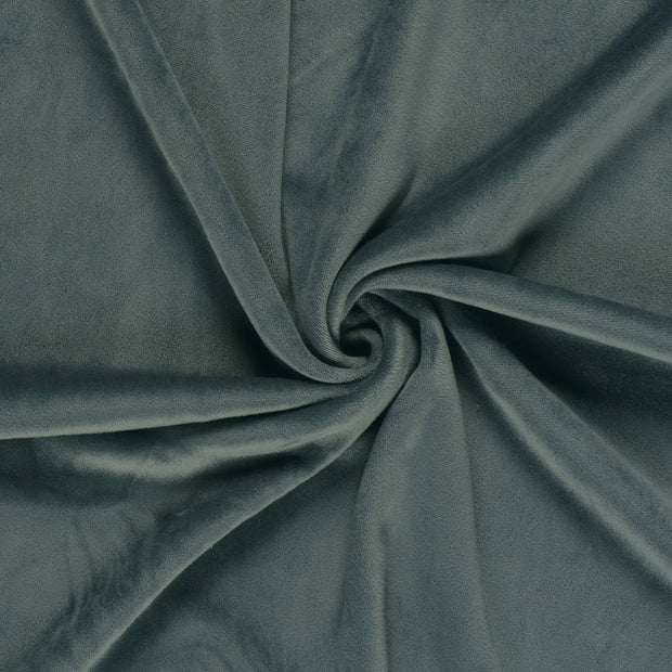 Fluweel stof Staalblauw brushed 
