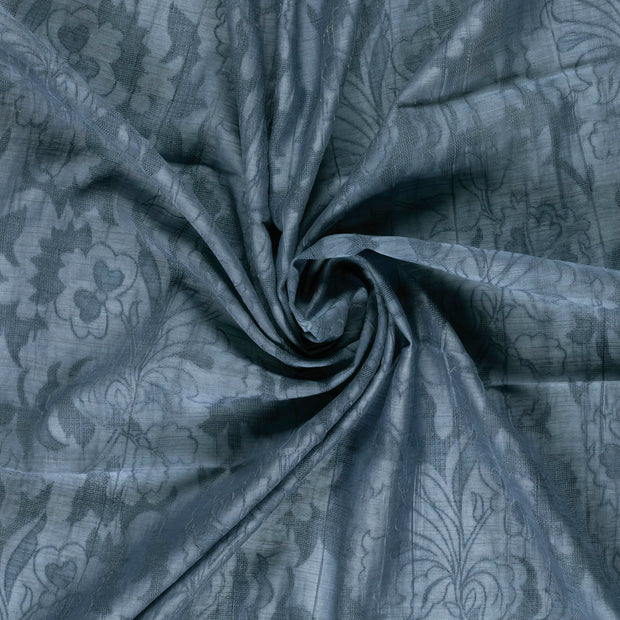  fabric Steel Blue embroidered 