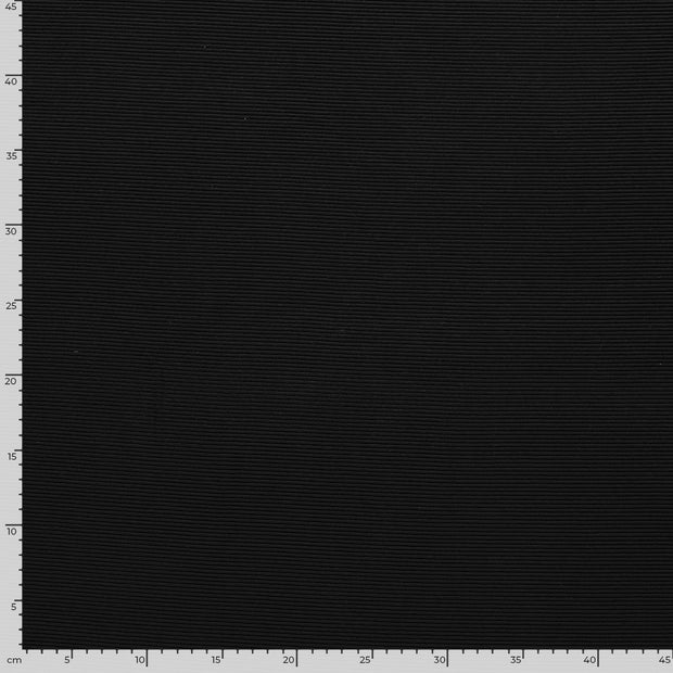 Ottoman jersey stof Effen Zwart