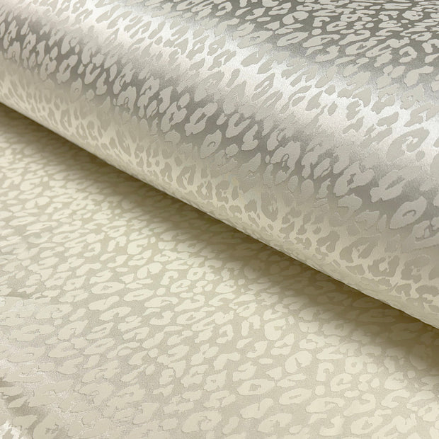 Satin Jacquard fabric Unicolour Off White