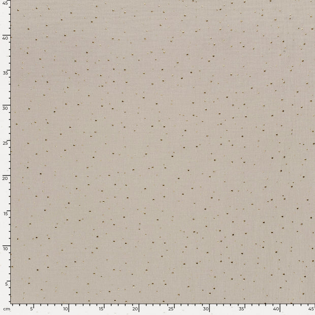 Muslin fabric Dots Beige