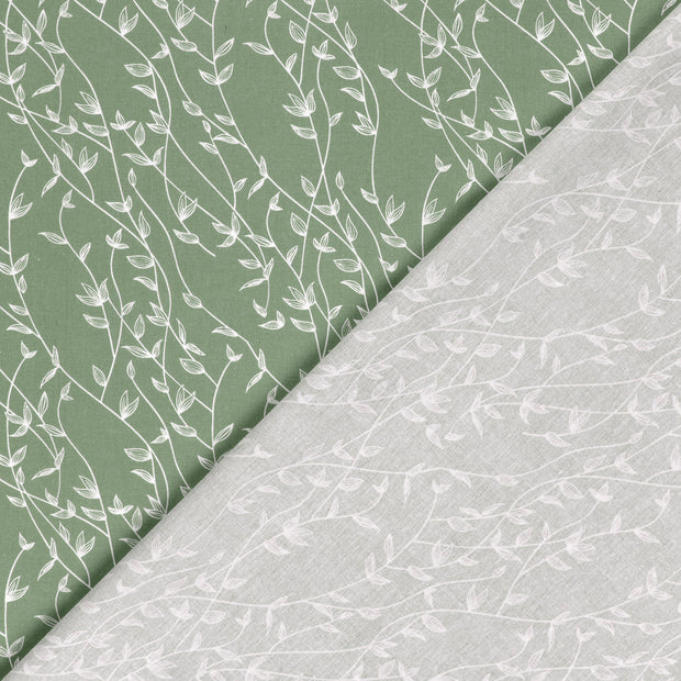 Cotton Poplin fabric Twigs printed 