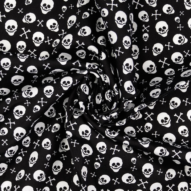  fabric Black printed 