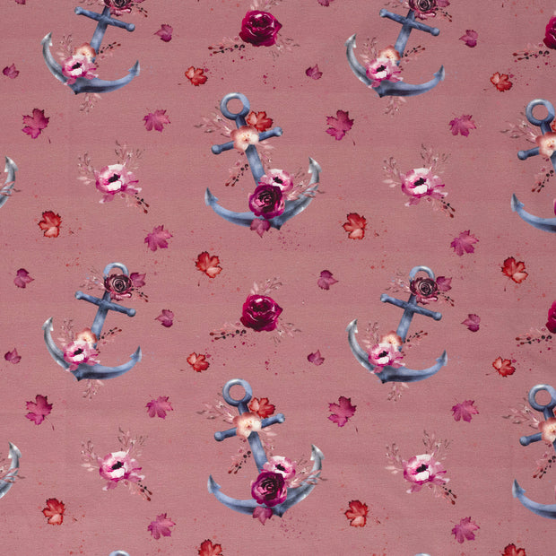 French Terry fabric Old Pink matte 
