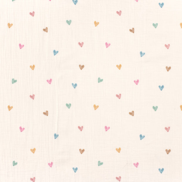 Mousseline stof Gebroken wit mat 