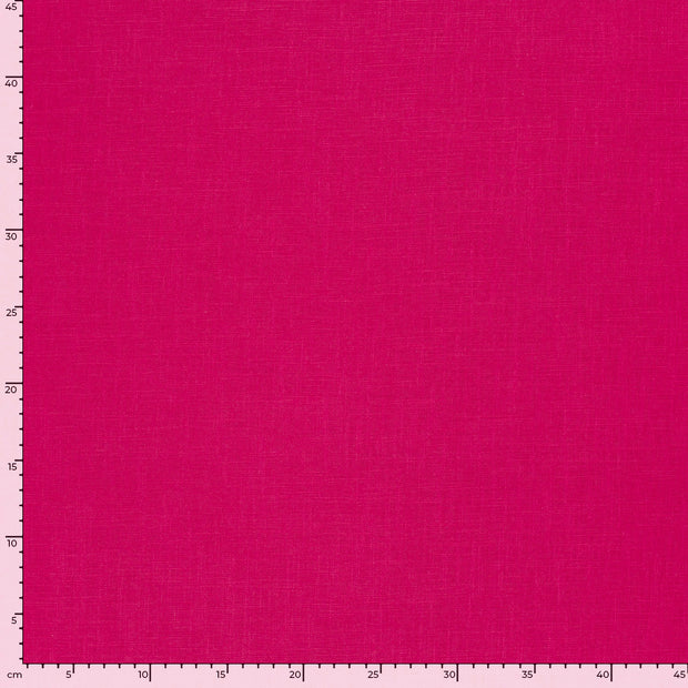 Linen fabric Unicolour Fuchsia