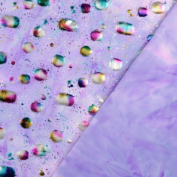 Jersey fabric Dots foiled 